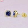 blue sapphire gemstone studs