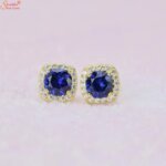 blue sapphire gemstone studs