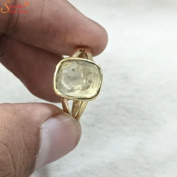 high quality yellow sapphire ring