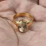high quality yellow sapphire ring in panchdhatu
