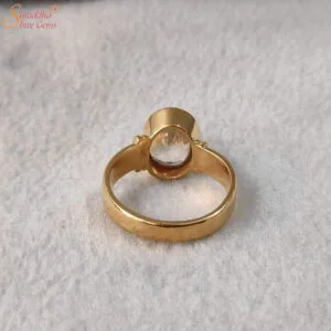 high quality yellow sapphire ring in panchdhatu