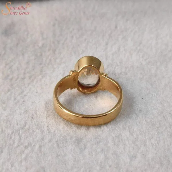 high quality yellow sapphire ring in panchdhatu