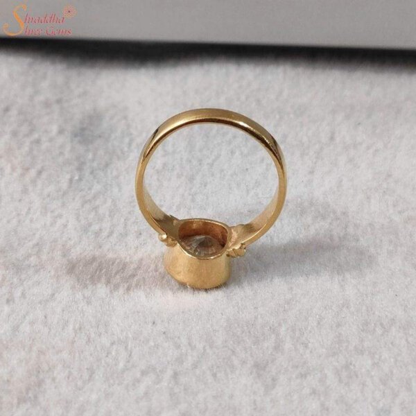 high quality yellow sapphire ring in panchdhatu