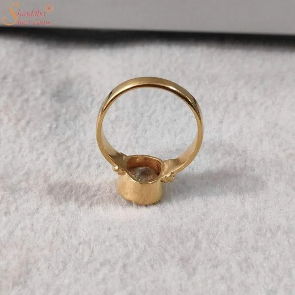 high quality yellow sapphire ring in panchdhatu