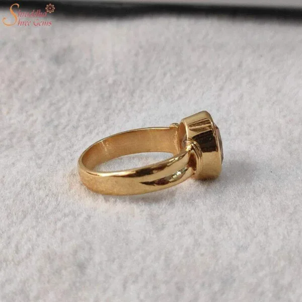 high quality yellow sapphire ring in panchdhatu