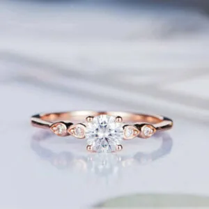 moissanite engagement ring