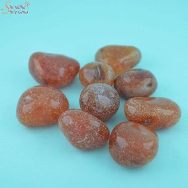 natural carnelian tumble stone