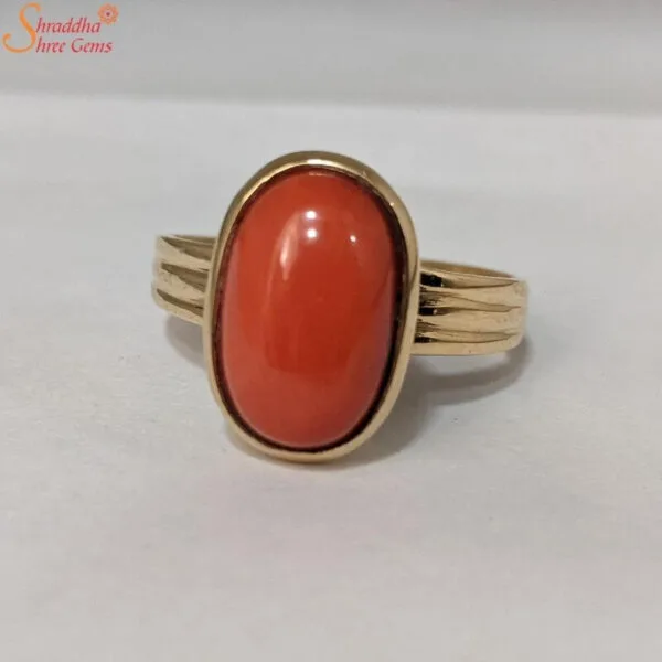 natural coral ring