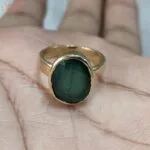 natural emerald gemstone ring in panchdhatu