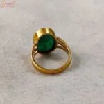 natural emerald panchdhatu ring