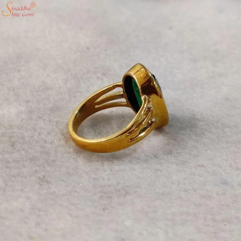 natural emerald panchdhatu ring natural emerald panchdhatu ring