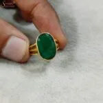 natural emerald panchdhatu ring