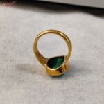 natural emerald panchdhatu ring