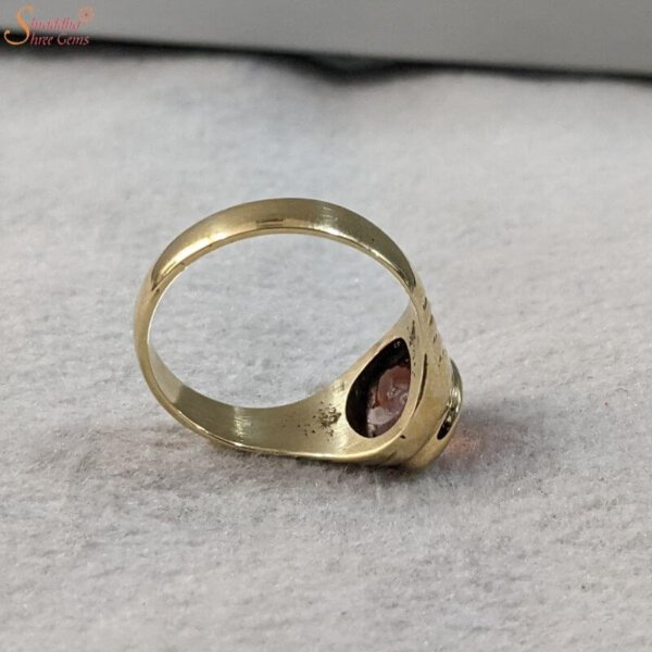 natural hessonite garnet gemstone ring
