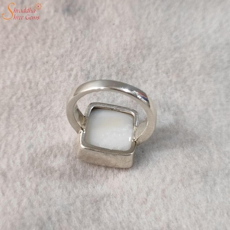 Buy 925 Sterling Silver Fancy Square Mother of Pearl Ring Online in India -  Etsy