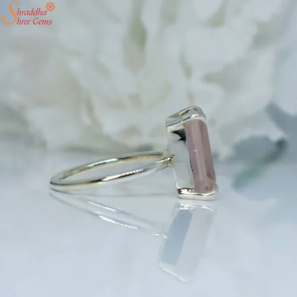 natural rose quartz ring