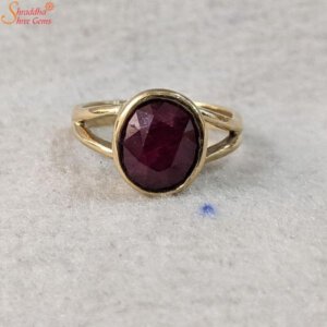Natural Ruby Panchdhatu Ring, Manik Gemstone Ring