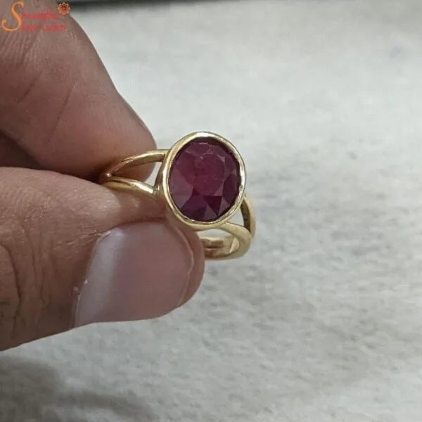 natural ruby gemstone ring