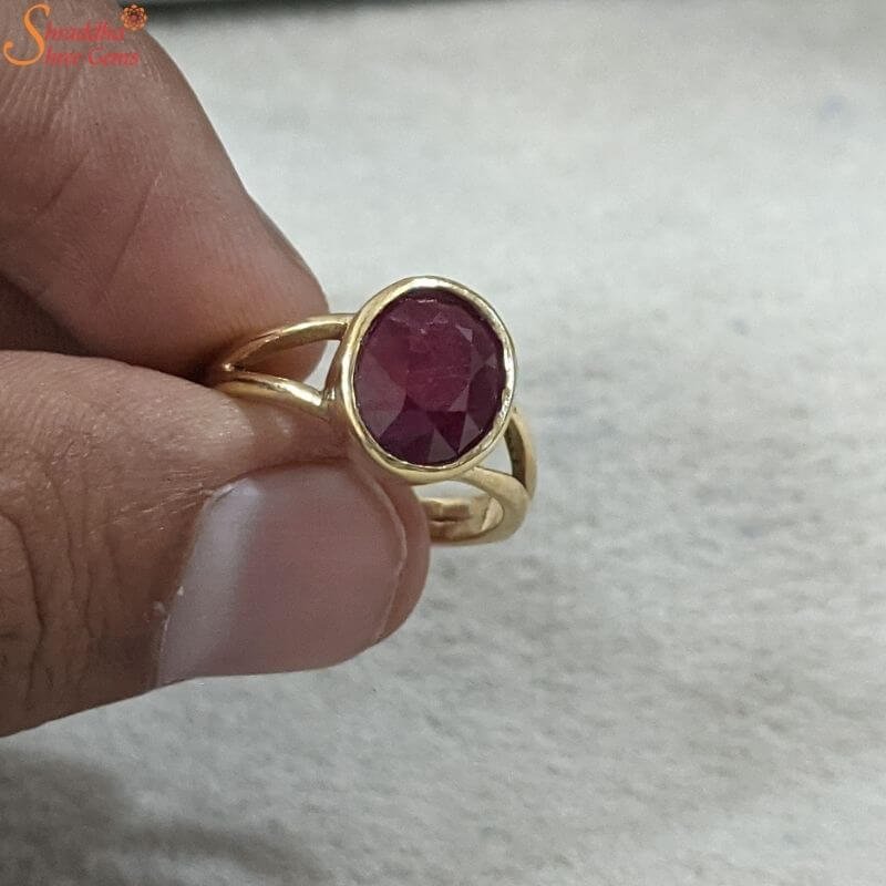 Buy Natural Ruby Ring Set, Ruby Engagement Ring With Black Diamonds, One  Carat Engagement Ring Online in India - Etsy | Gold ring designs, Gold  earrings designs, Gold rings fashion