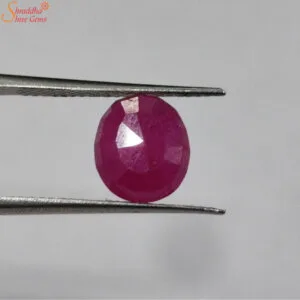 oval mozambique ruby gemstone