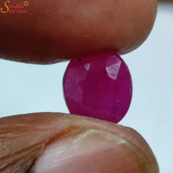 oval mozambique ruby gemstone