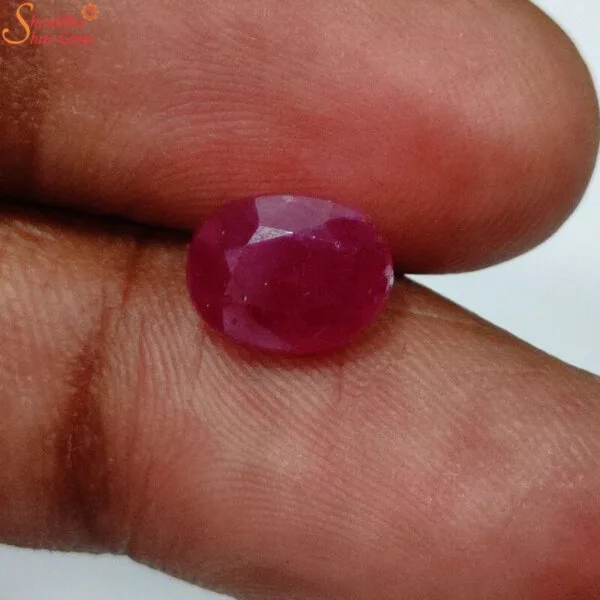 Natural Oval Shape Ruby Stone, Mozambique Manik Gemstone Shraddha Shree  Gems