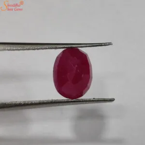 oval shape mozambique ruby gemstone