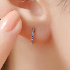 small blue sapphire gemstone earrings