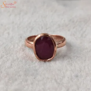 unheated and untreated ruby gemstone ring