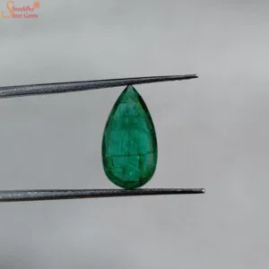 2 carat pear shape loose emerald stone