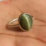 natural cats eye stone ring