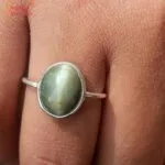 natural cats eye stone ring