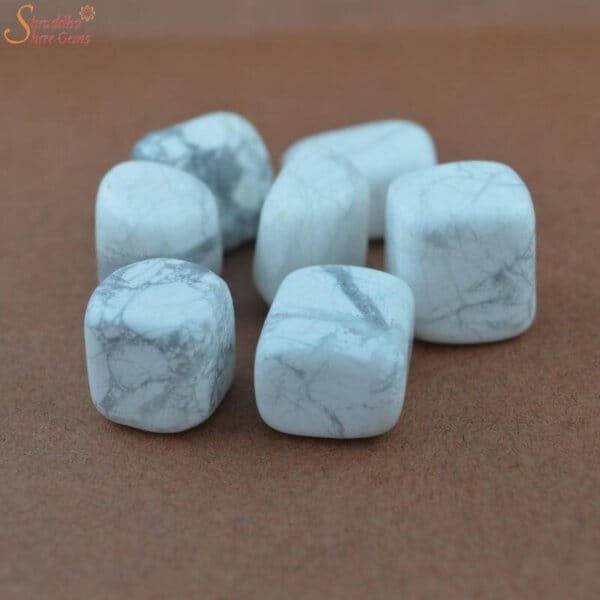 natural howlite tumble stone