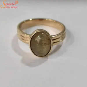 apatite cat's eye gemstone ring