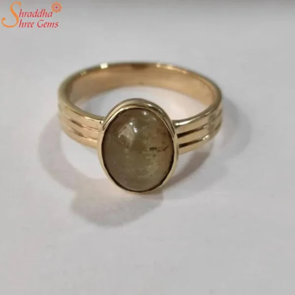 apatite cat's eye gemstone ring