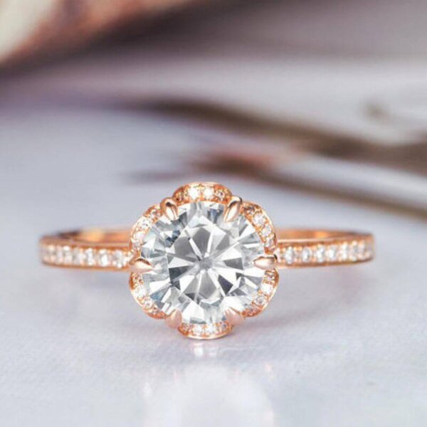 Buy Spring Leaves Diamond Engagement Ring Online