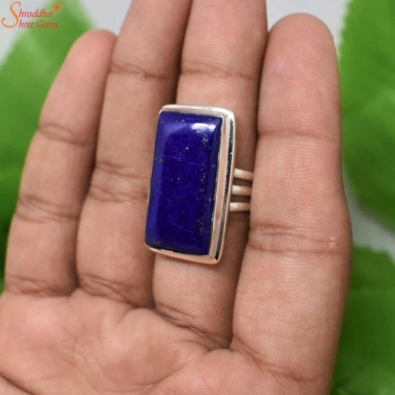 Anuj Sales 15.00 Ratti / 14.45 Carat Blue Lajward Stone Panchdhatu  Adjustable Gold Plated Ring Natural AA++ Quality Original Lapis Lazuli  Lajwart Rashi Ratna Pathar Gemstone for Men and Women : Amazon.in: Fashion