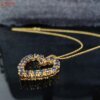 heart shape blue sapphire pendant