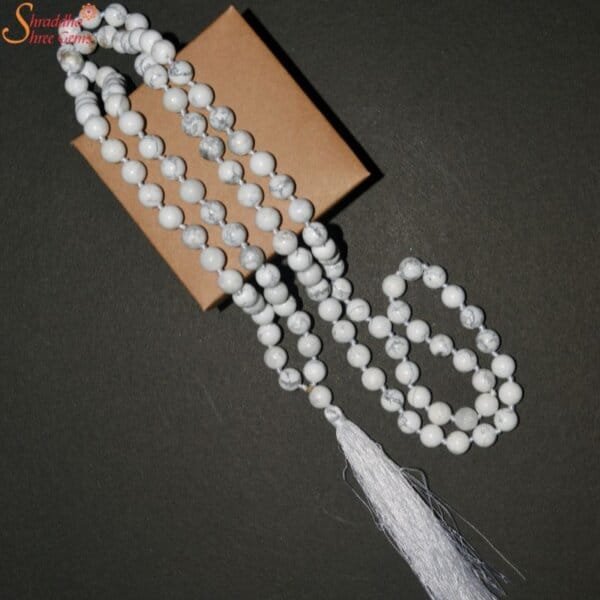 howlite gemstone beads mala