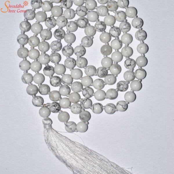 howlite gemstone beads mala