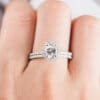 moissanite diamond engagement ring set