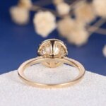 moissanite diamond yellow gold ring