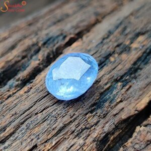 6.96 Carat Ceylon Loose Blue Sapphire Gemstone, Neelam Stone