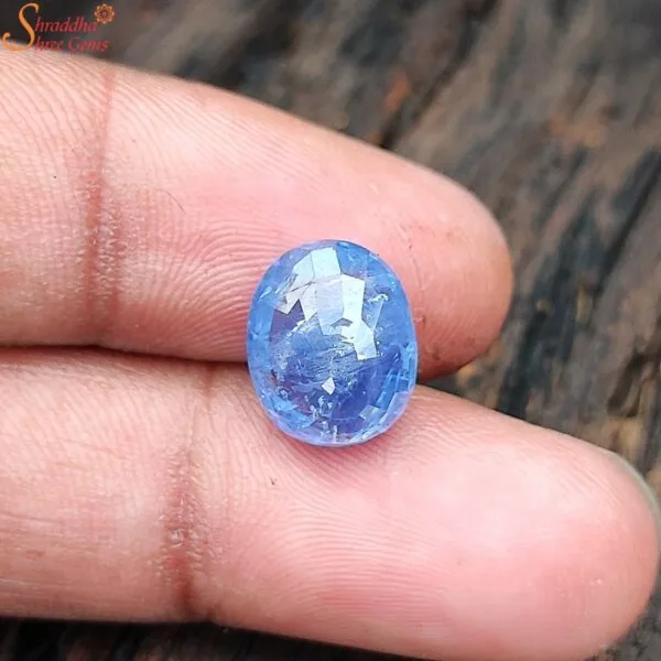 natural 6 carat ceylon loose blue sapphire gemstone