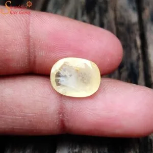 natural ceylon yellow sapphire gemstone