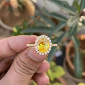 natural citrine engagement ring