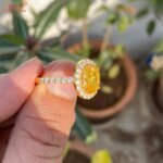 natural citrine engagement ring