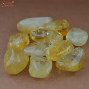 natural citrine tumble stone
