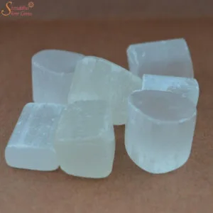 natural selenite tumble stones