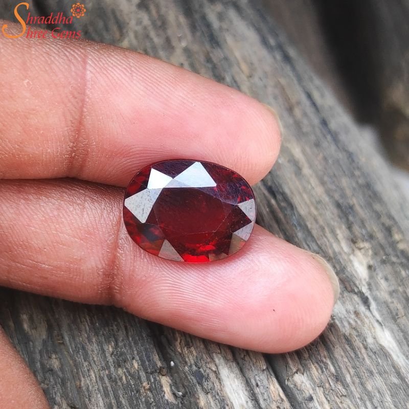 Oval Shape Hessonite Garnet Gemstone, Loose Gomed Stone - Shraddha Shree